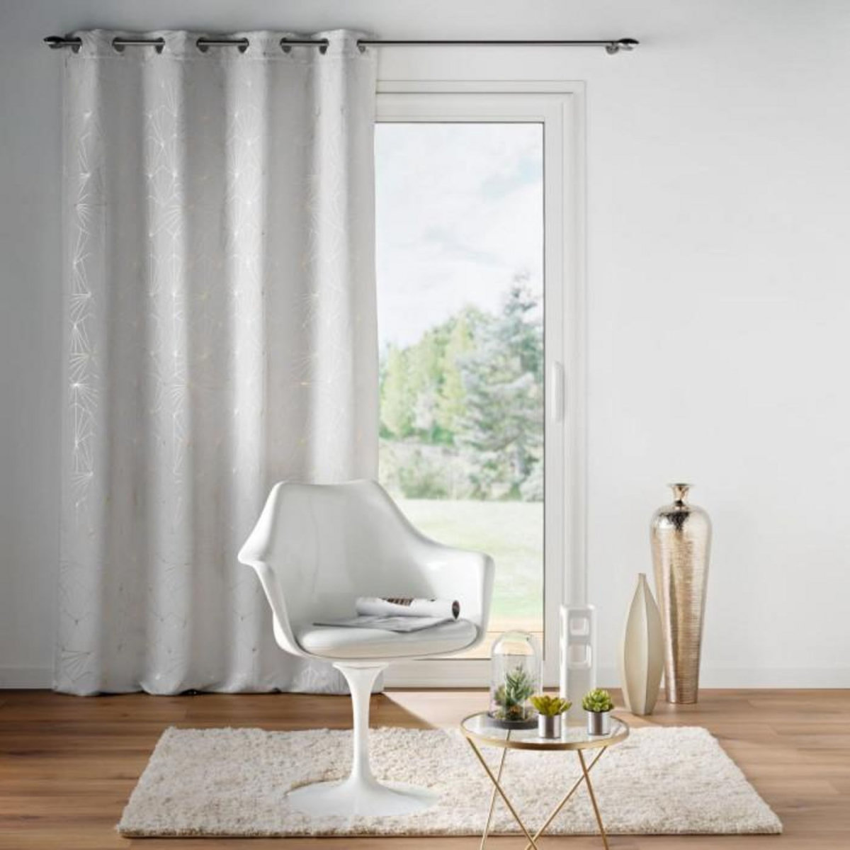 Paris Prix Rideau Occultant à Œillets  Eclat  140x260cm Blanc