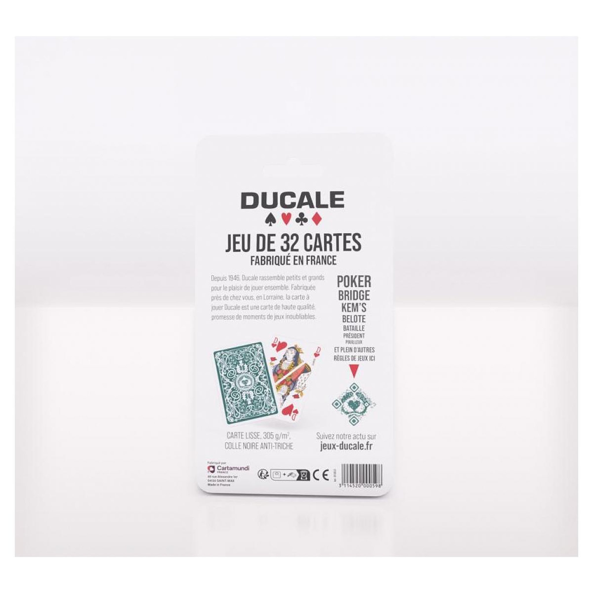 Voir la diapositive 2 : Cartamundi Ducale origine 32 cartes blister
