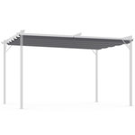 ID MARKET Toit rétractable de rechange gris anthracite pour pergola toit rétractable 3x4 M