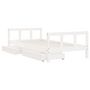 Voir la diapositive 4 : VIDAXL Cadre de lit d'enfants tiroirs blanc 90x190 cm bois pin massif