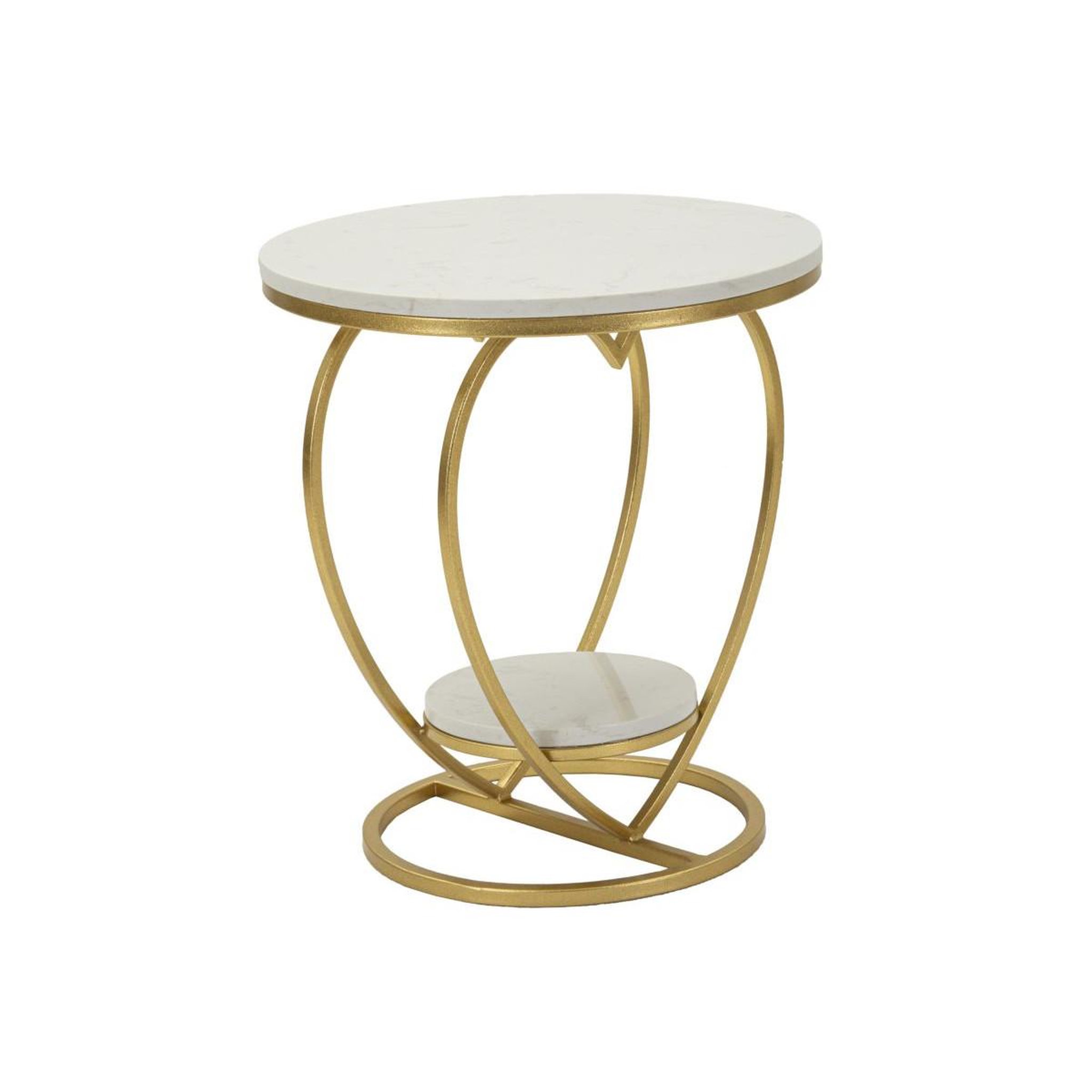 Voir la diapositive 2 : Paris Prix Table d'appoint design  heart  45cm or