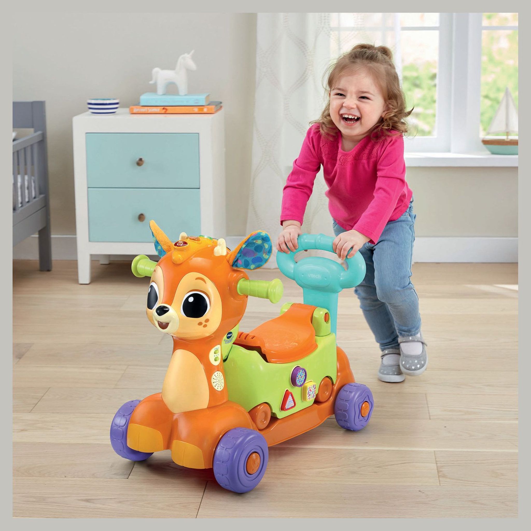 Voir la diapositive 2 : VTECH Merlin, trotti porteur 6 en 1