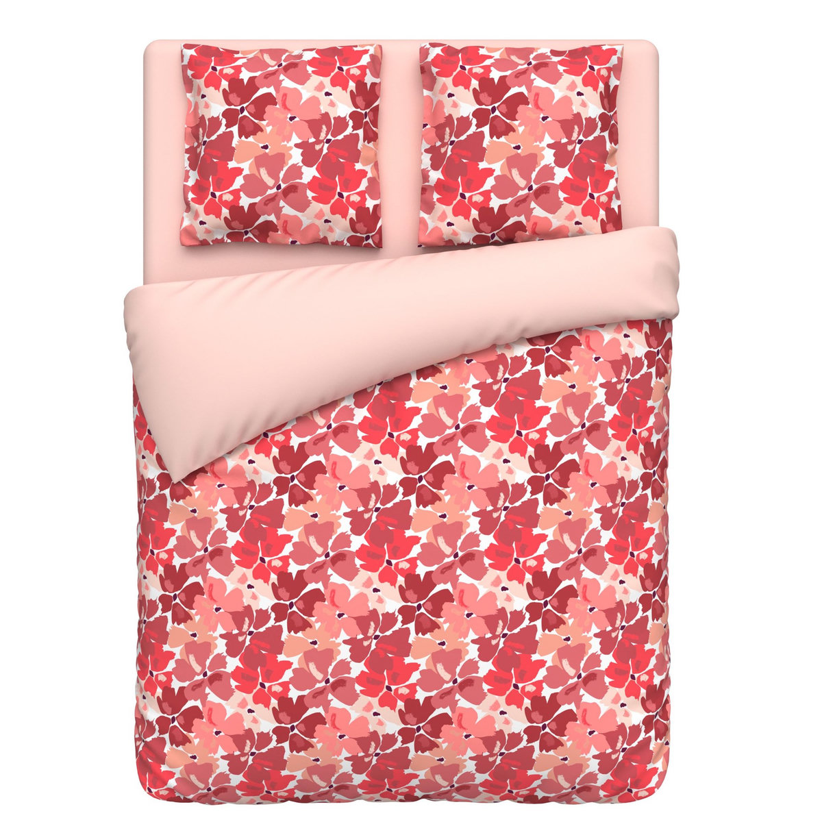 ACTUEL Parure housse de couette fantaisie en percale de coton 70 fils CHRYSTAL