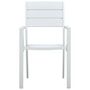 Voir la diapositive 3 : VIDAXL Chaises de jardin lot de 4 Blanc PEHD Aspect de bois