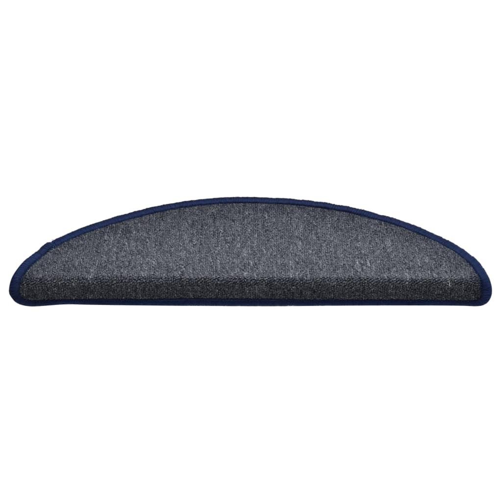 Voir la diapositive 5 : VIDAXL Tapis de marches d'escalier 15 pcs Gris fonce et bleu 56x17x3cm