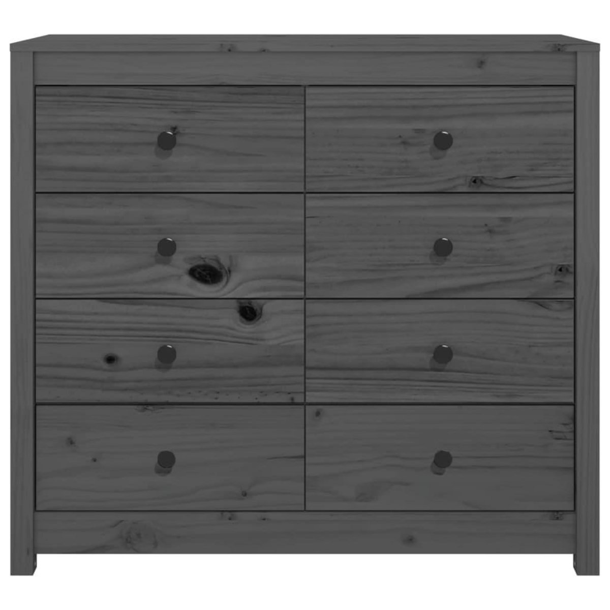 VIDAXL Armoire laterale Gris 100x40x90 cm Bois de pin massif