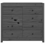 Voir la diapositive 4 : VIDAXL Armoire laterale Gris 100x40x90 cm Bois de pin massif