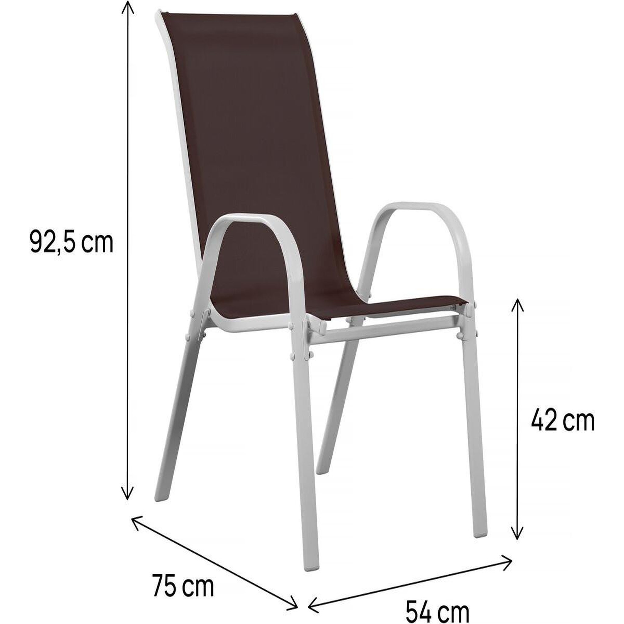 Voir la diapositive 3 : Habitat et Jardin Fauteuil jardin textilène  cordoba  - phoenix - taupe - lot de 2