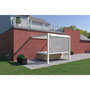 Voir la diapositive 3 : Pergola Bioclimatique adossée 3x3 m - Aluminium - Blanc -  VS OmBREA®