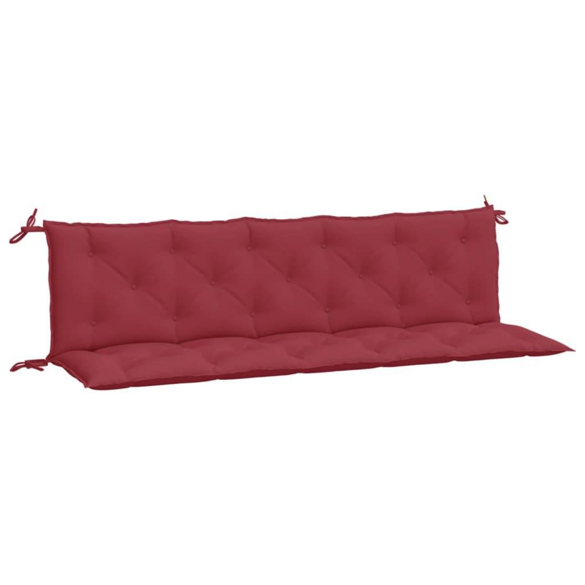 VIDAXL Coussins de banc de jardin lot de 2 rouge bordeaux tissu Oxford