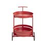 Voir la diapositive 2 : Paris Prix Desserte de Cuisine Ronde  Postres  62cm Rouge Corail