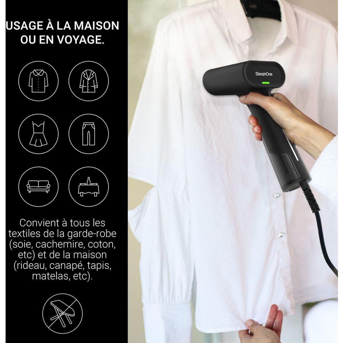 Steamone Défroisseur vapeur EUDTC75B + RP10