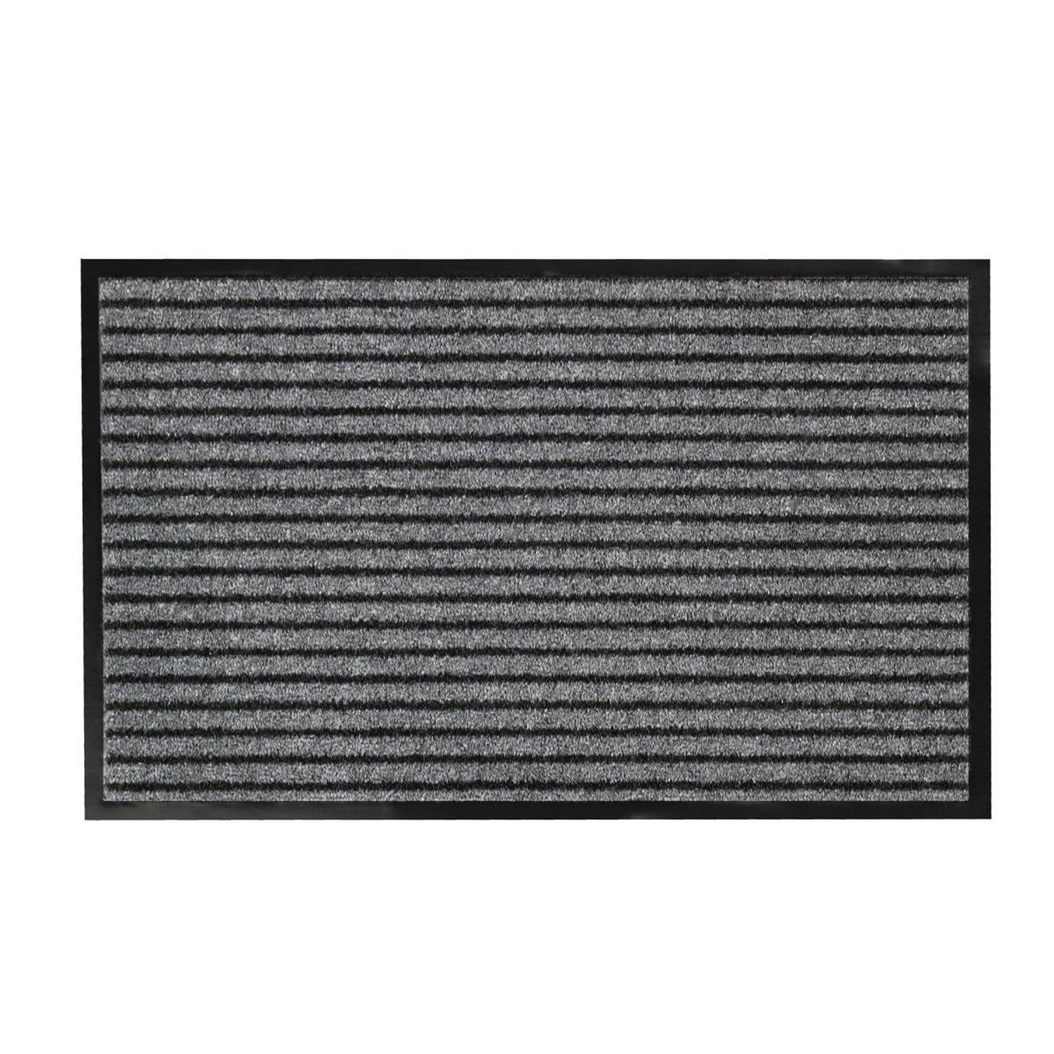 Douceur d'Intérieur Tapis d'Entrée Anti-Poussière  Toscan  50x80cm Noir & Gris