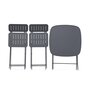 SWEEEK Table de jardin type bistrot pliable avec 2 chaises également pliables en acier galvanisé robuste