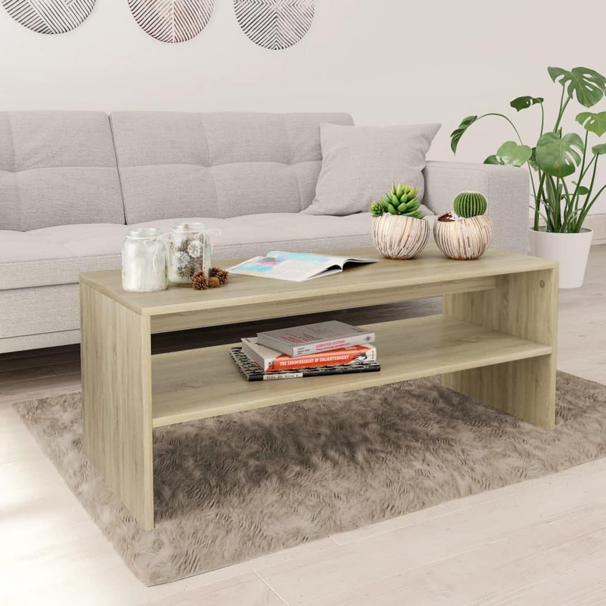 VIDAXL Table basse Chene sonoma 100x40x40 cm Bois d'ingenierie