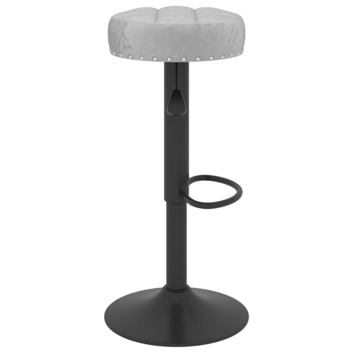 VIDAXL Tabourets de bar lot de 2 gris velours