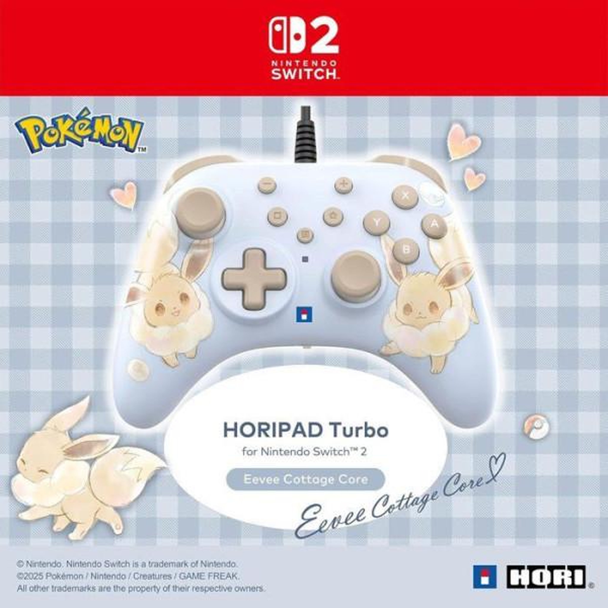 Voir la diapositive 5 : HORI Manette de jeu - nintendo switch et switch 2 - pokémon - filaire - bleu - horipad turbo - boutons arriere programmables - hori