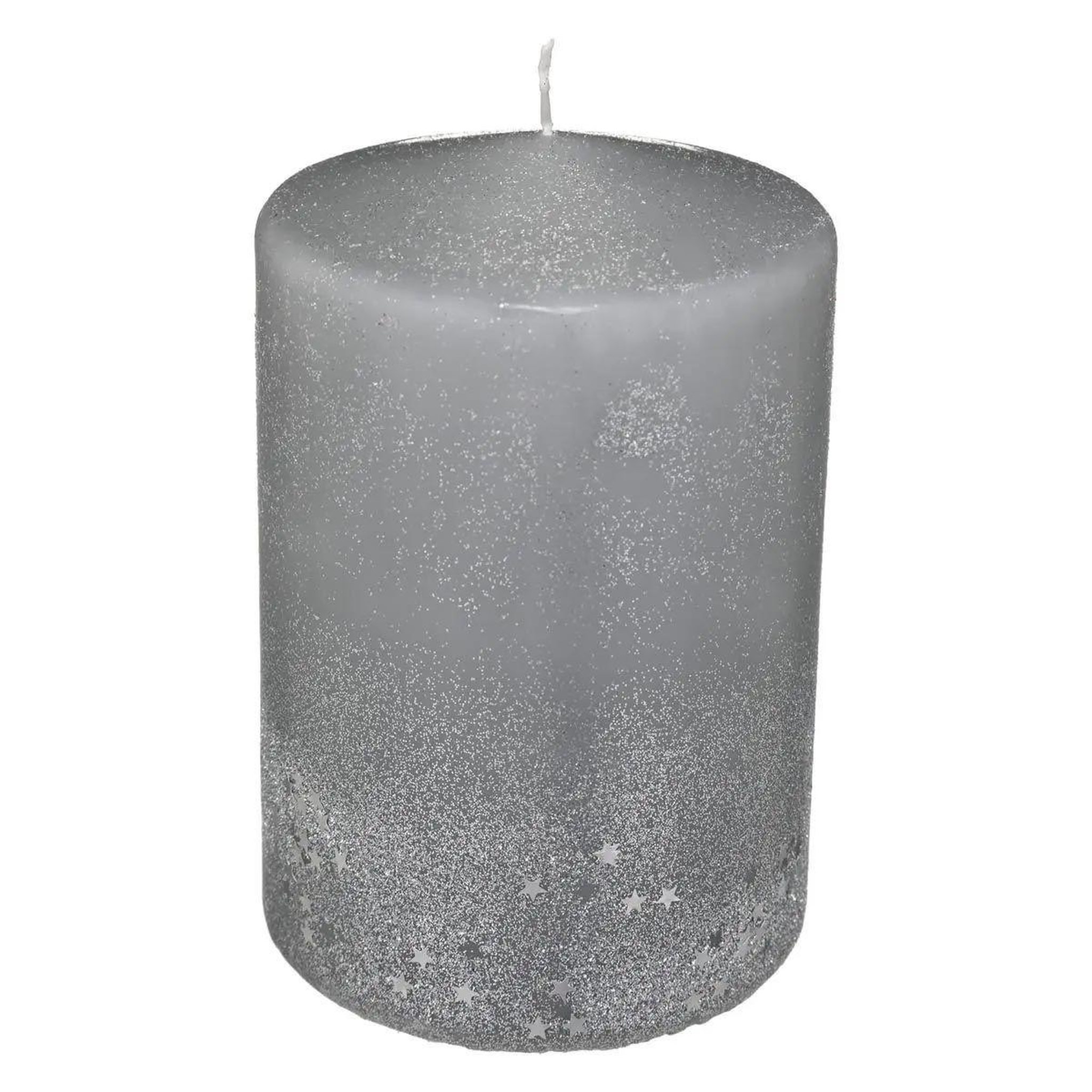 ATMOSPHERA Bougie déco paillettes  colorama  90g argent