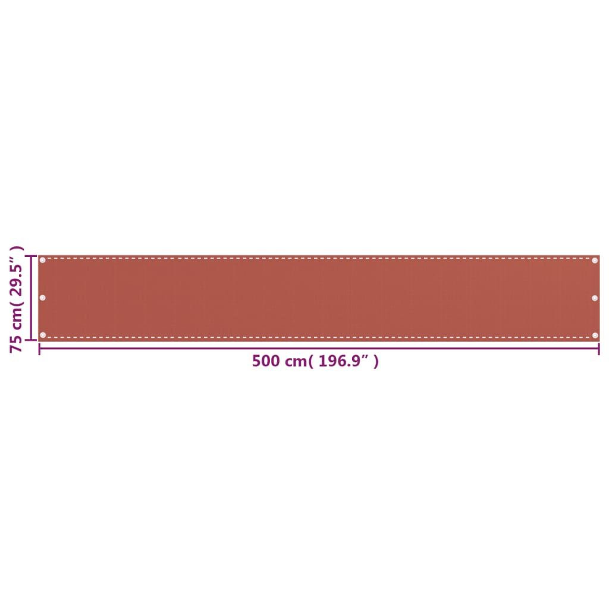 Voir la diapositive 6 : VIDAXL Ecran de balcon terre cuite 75x500 cm pehd