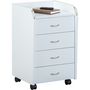 Voir la diapositive 2 : Caisson rangement pour bureau 4 tiroirs L40cm JOVI
