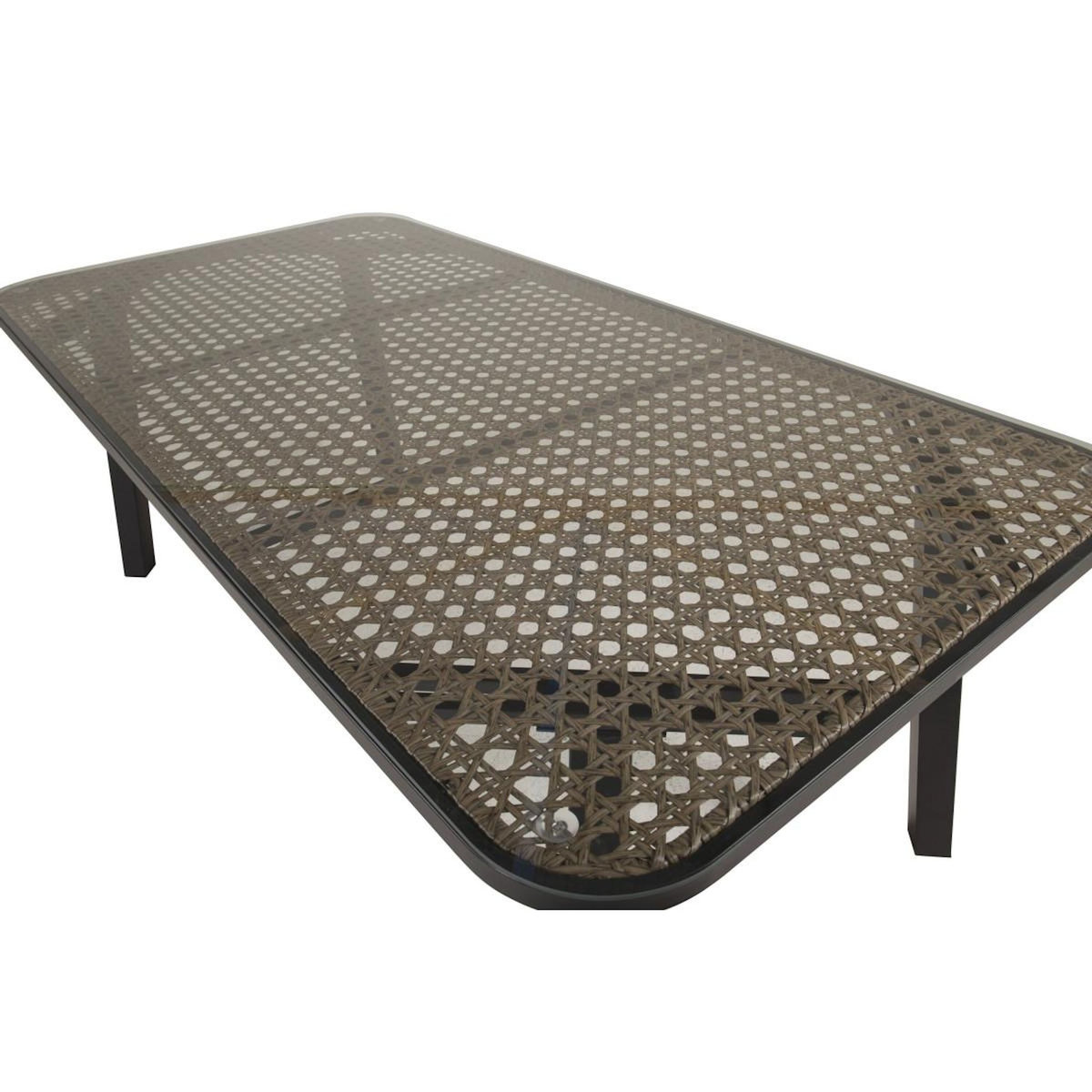 Paris Prix Table de Jardin en Verre  Paola  200cm Noir & Marron