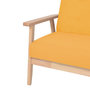 Voir la diapositive 4 : VIDAXL Canape a 3 places Tissu Jaune