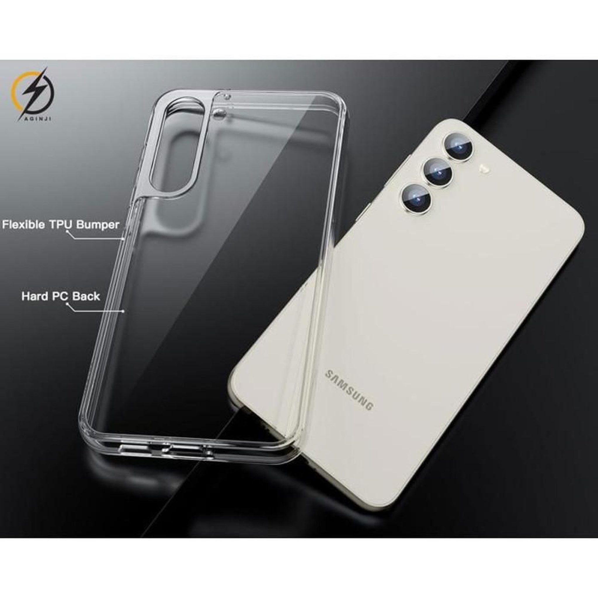 Voir la diapositive 4 : Coque de protection transparente pour Samsung Galaxy S23 5G 6,1 po, bumper TPU et dos PC dur anti-choc anti-rayures anti-jaunissement