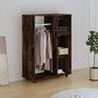 Voir la diapositive 3 : VIDAXL Garde-robe Chene fume 80x40x110 cm Bois d'ingenierie