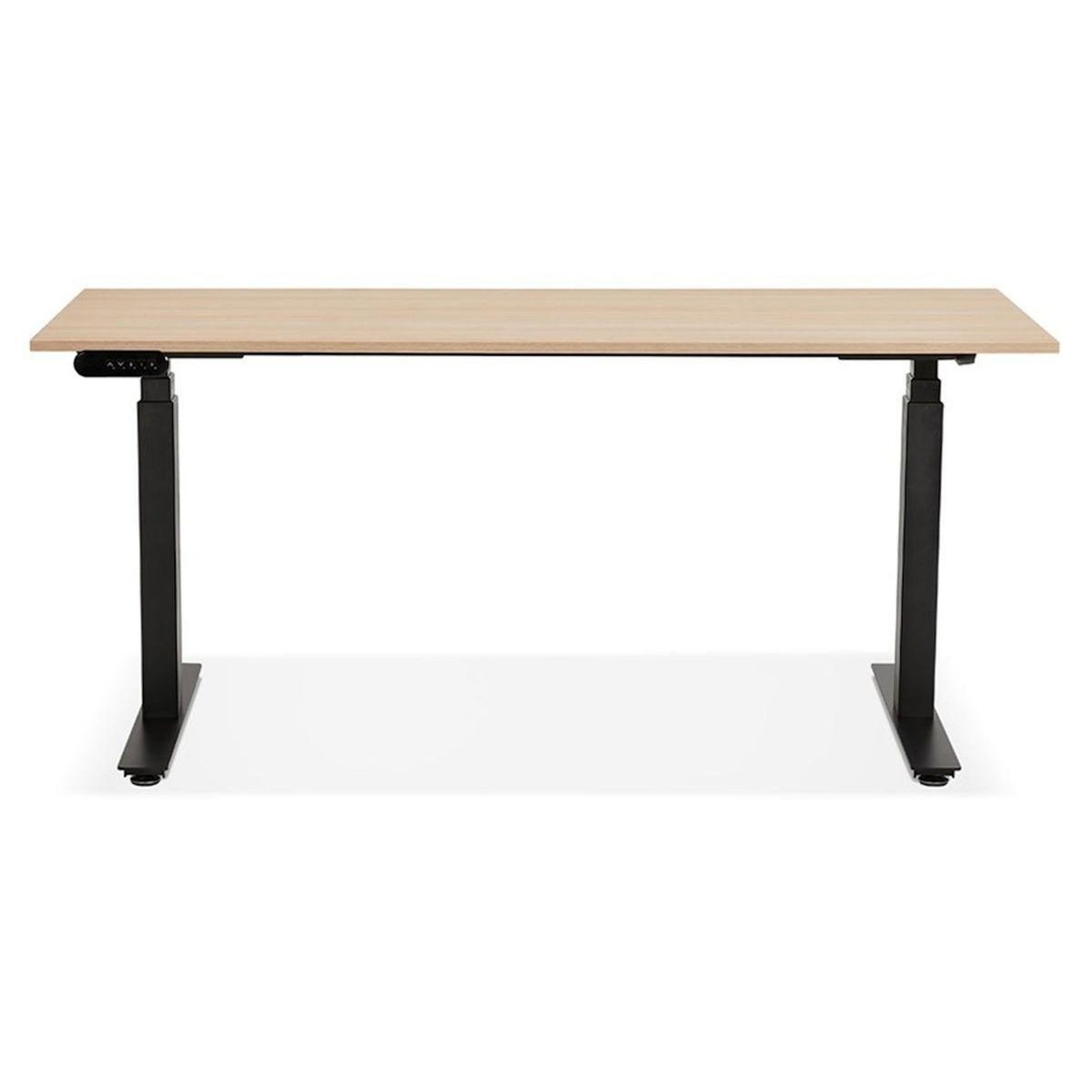 Paris Prix Bureau Ergonomique Réglable  Électrique  140cm Naturel & Noir