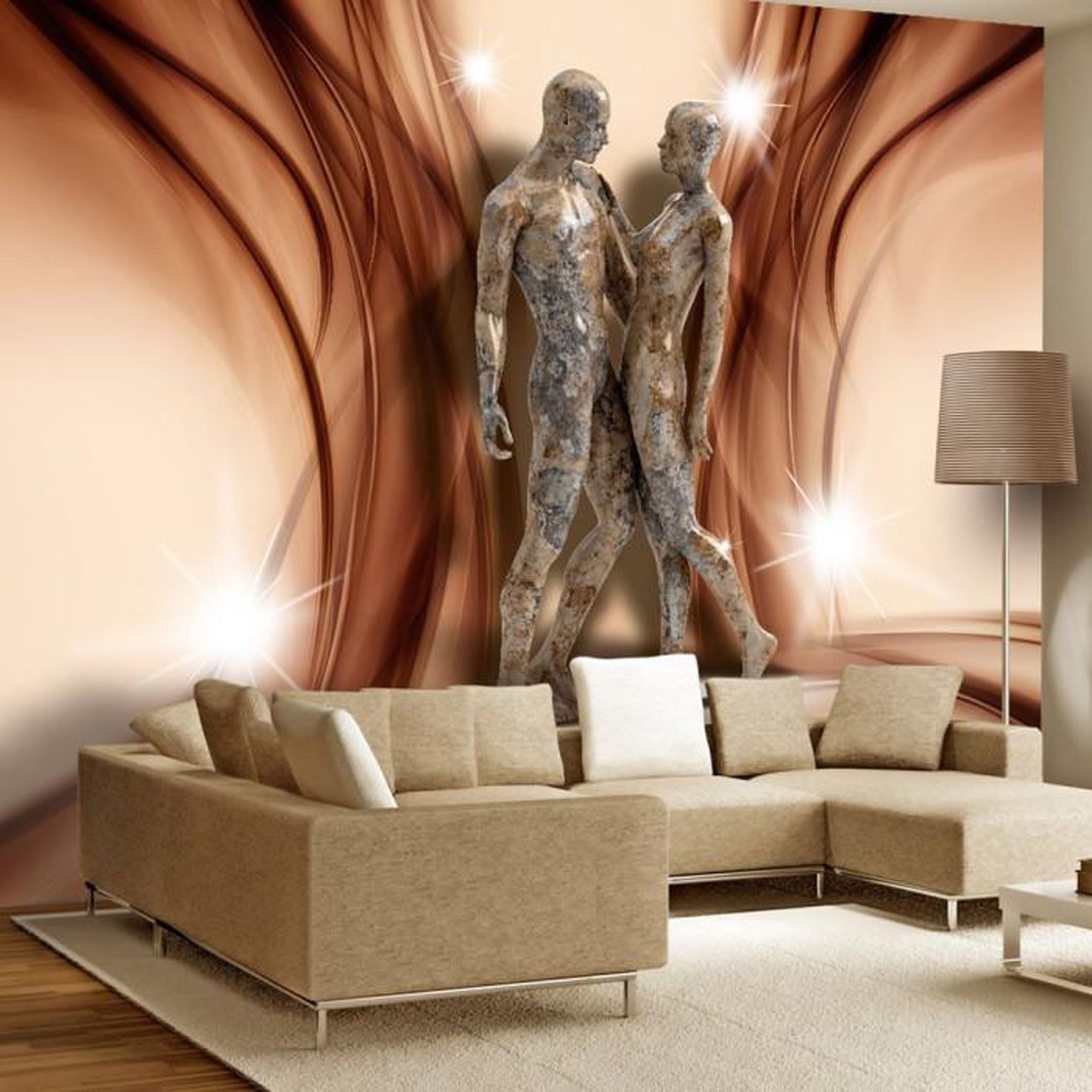 Paris Prix Papier Peint  Stone Couple. Coloris disponibles : Multicolore