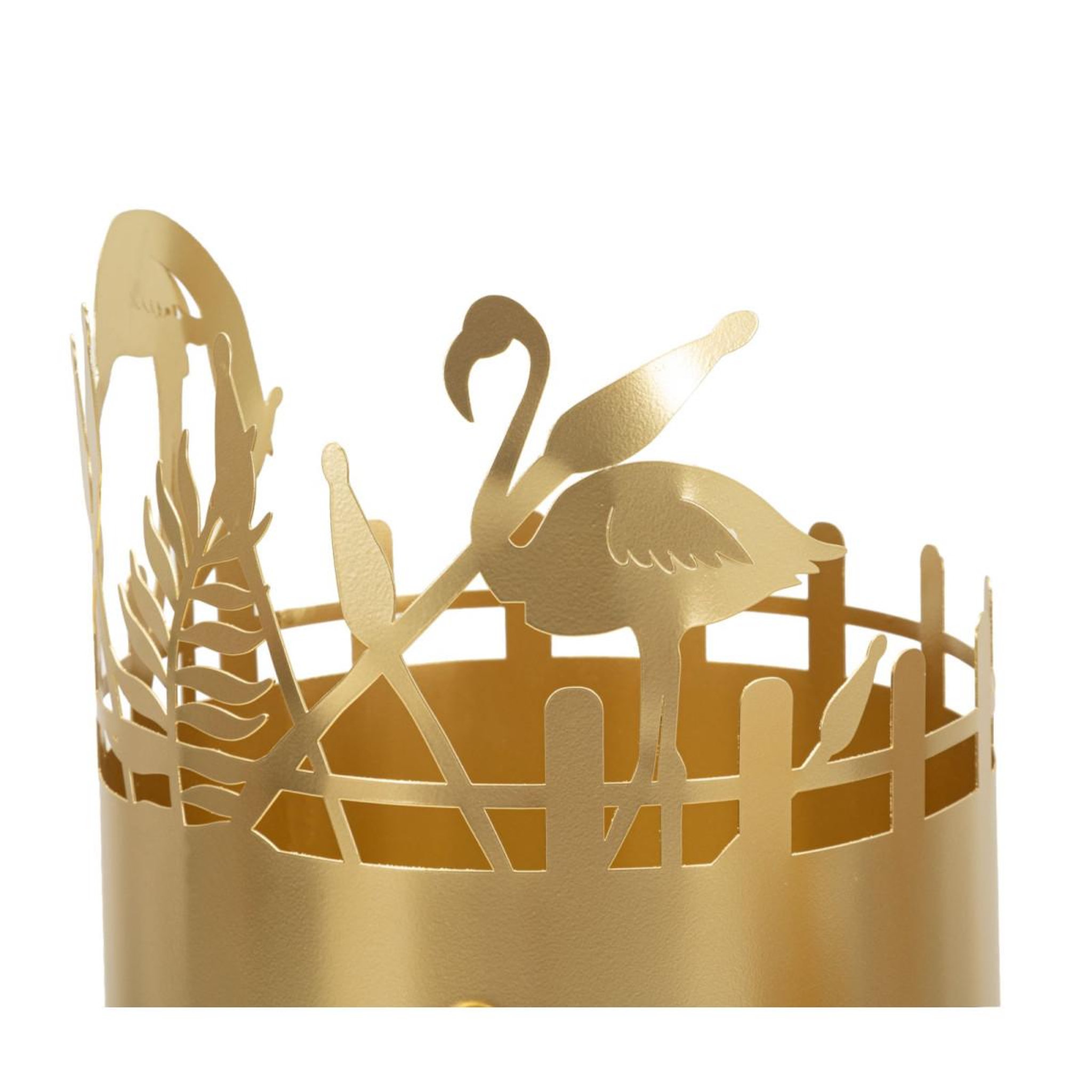 Voir la diapositive 4 : Paris Prix Lot de 2 cache-pots sur pied  flamingo  79cm or