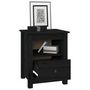 Voir la diapositive 4 : VIDAXL Table de chevet Noir 40x35x49 cm Bois de pin massif