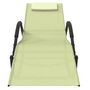 Voir la diapositive 3 : VIDAXL Chaise longue à bascule crème acier et textilène