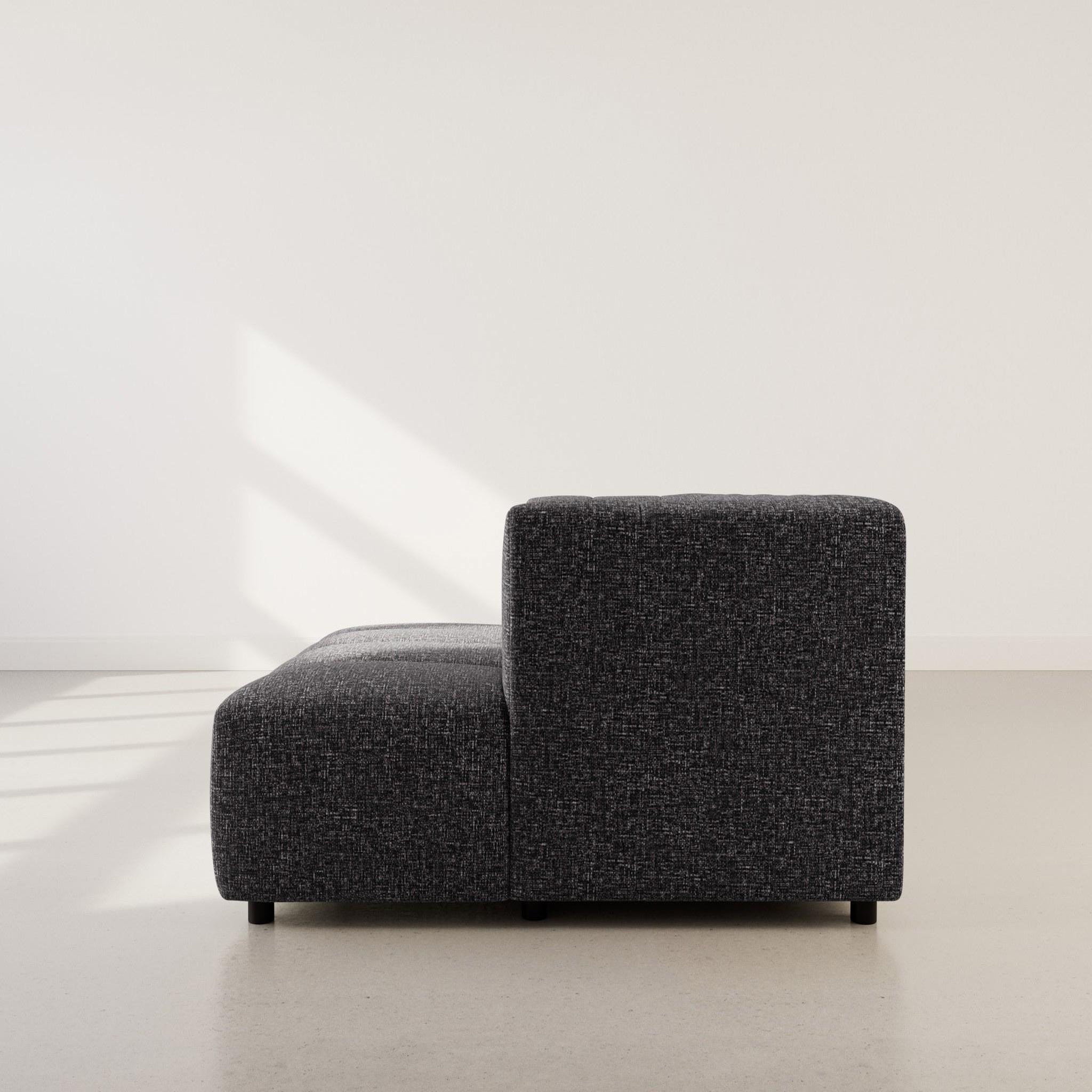 Voir la diapositive 6 : LISA DESIGN Curtis - canapé d'angle droit 4 places avec accoudoir en tissu texturé