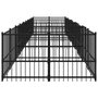 Voir la diapositive 4 : VIDAXL Chenil d'exterieur pour chiens Acier 18,77 m²
