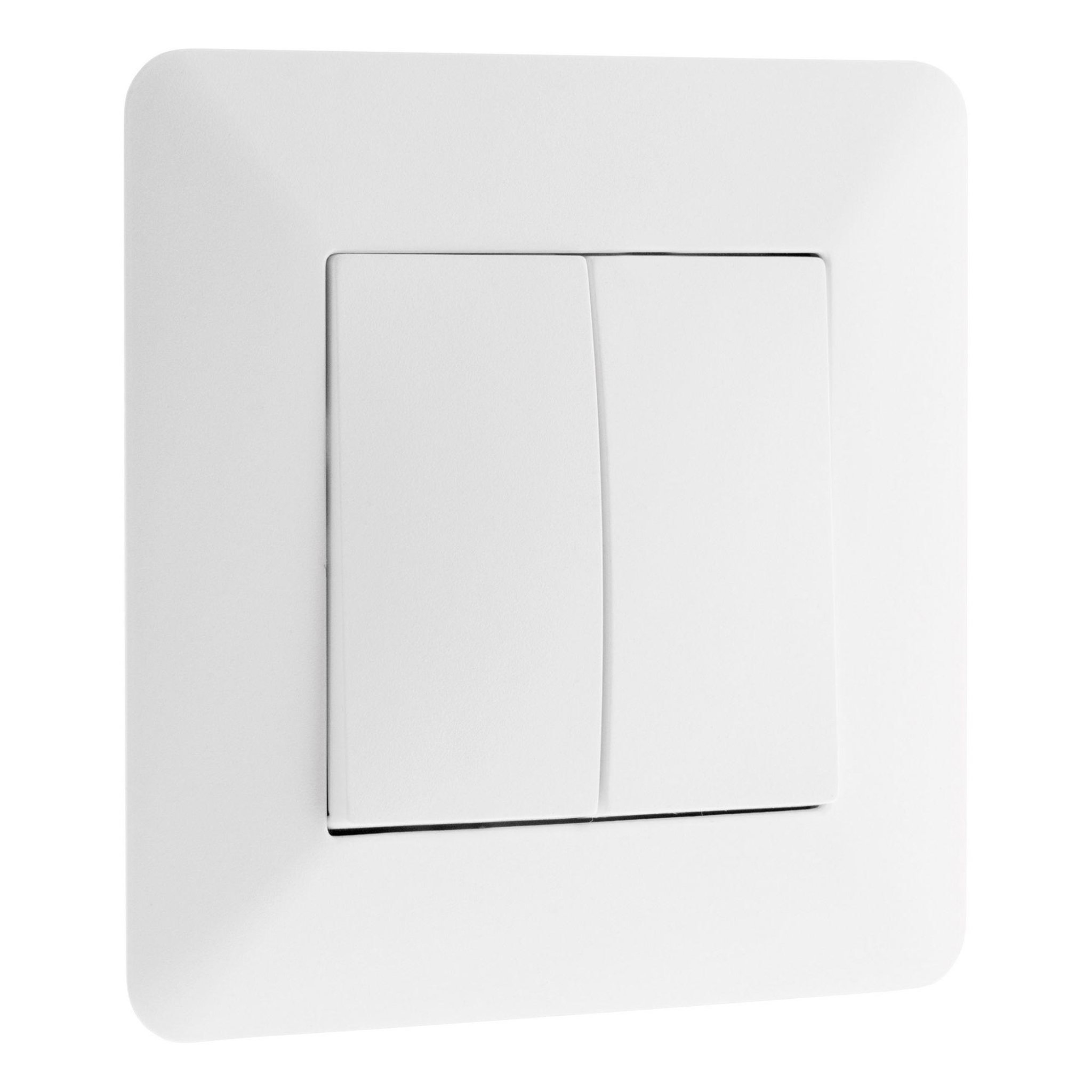 ZENITECH Interrupteur Va-et-vient double blanc Artezo