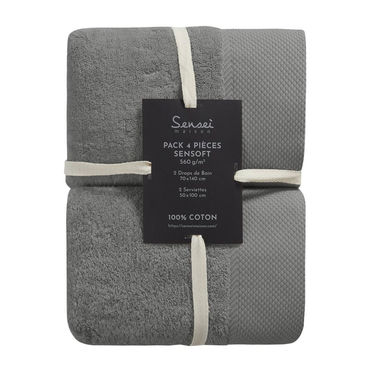 Sensei Maison Ensemble de bain 4 pièces Zéro Twist SENSOFT (2 draps de bain + 2 serviettes)
