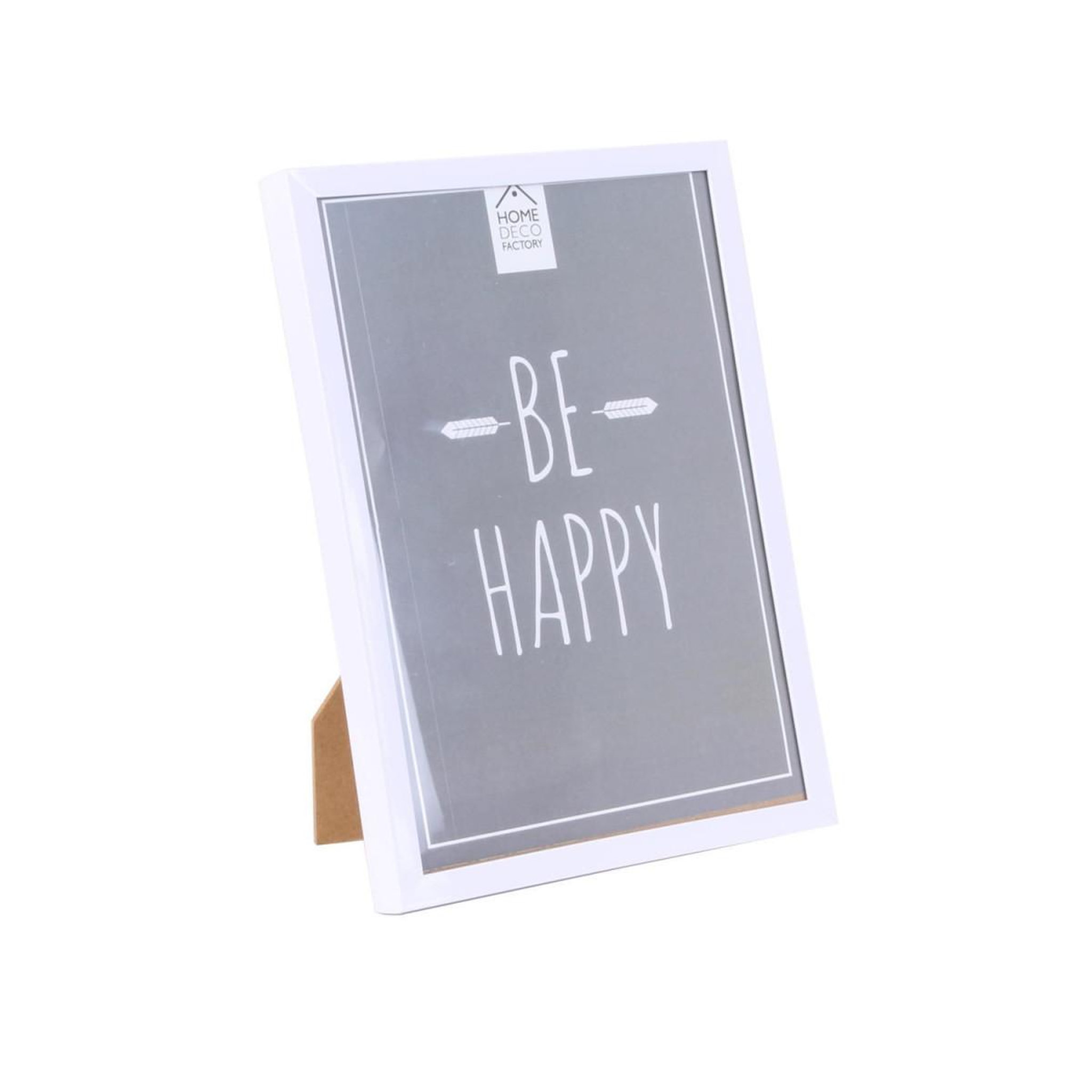 Voir la diapositive 2 : The Home Deco Factory Cadre Photo Design  Be Happy  13x18cm Blanc