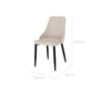 Voir la diapositive 4 : Rendez vous déco Lot de 2 chaises en tissu beige et pieds en métal - Pipo