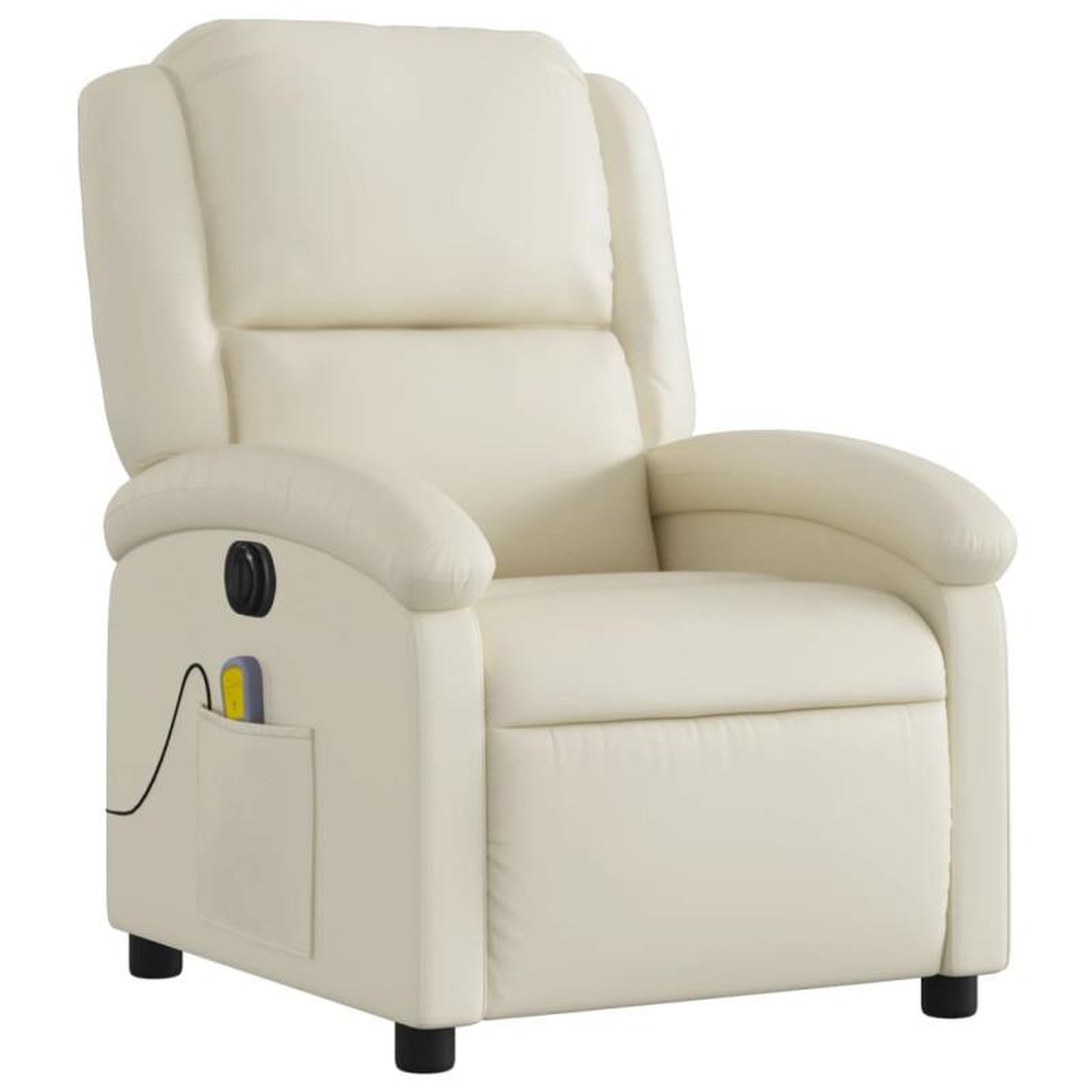 Voir la diapositive 4 : VIDAXL Fauteuil de massage inclinable électrique crème similicuir