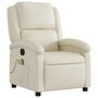 Voir la diapositive 4 : VIDAXL Fauteuil de massage inclinable électrique crème similicuir