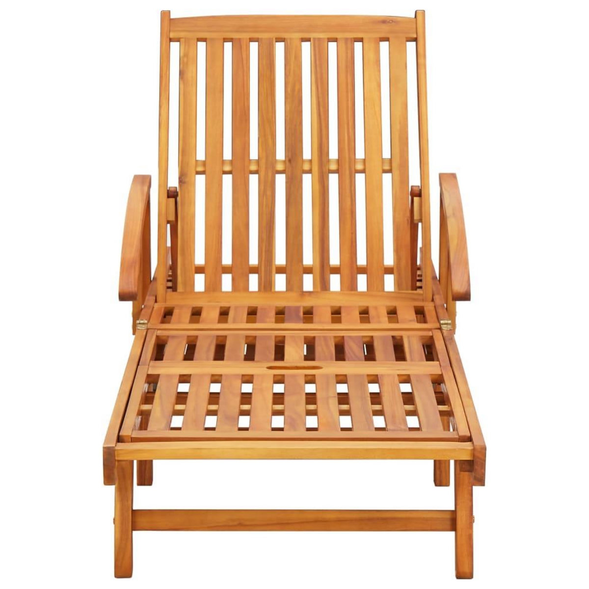 VIDAXL Chaises longues lot de 2 avec coussins Bois d'acacia solide