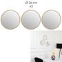 Voir la diapositive 3 : The Home Deco Factory Lot de 3 miroirs TORONTO diam 26cm