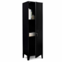 Voir la diapositive 4 : ID MARKET Armoire vestiaire ESTER porte métal noir design industriel