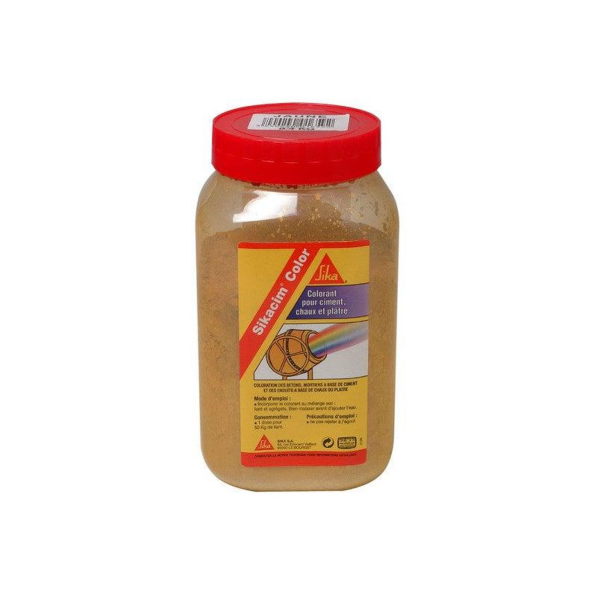 Sika Colorant Pour Mortier Et Béton Sikacim jaune, 1.9 L