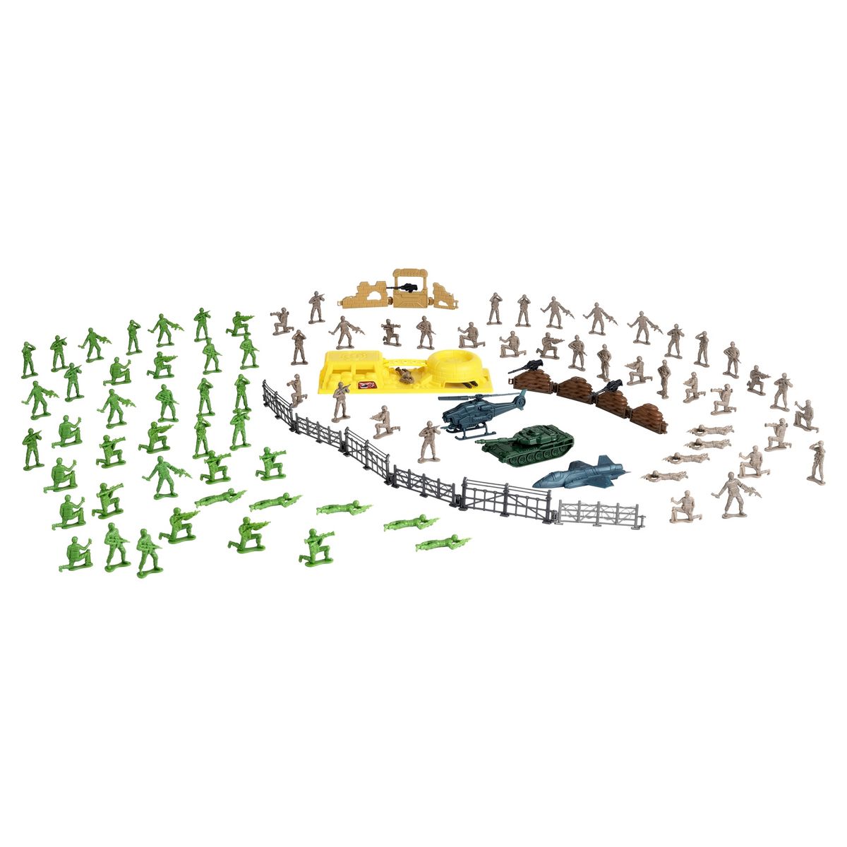 One Two Fun Ensemble soldats 100 pièces en plastique