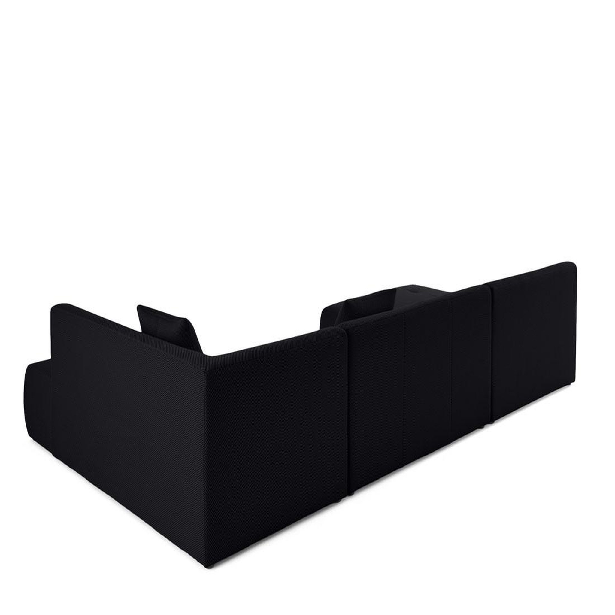 Voir la diapositive 4 : LISA DESIGN Onyx - canapé panoramique modulable d'angle droit - 7 places - en tissu mailles 3d