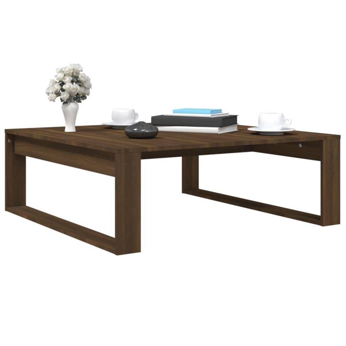 VIDAXL Table basse Chene marron 100x100x35 cm Bois d'ingenierie