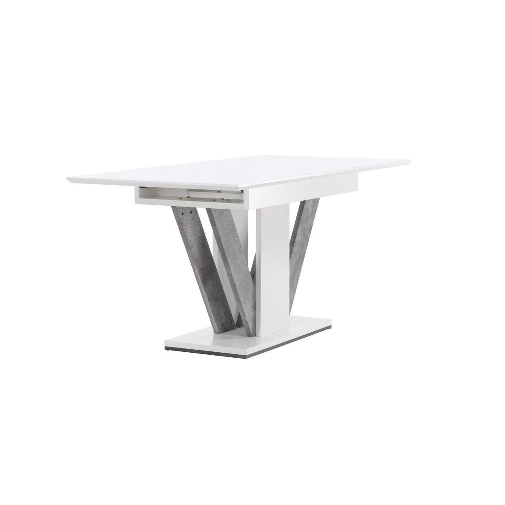 Voir la diapositive 6 : Paris Prix Table à manger extensible  disa  120-160cm blanc