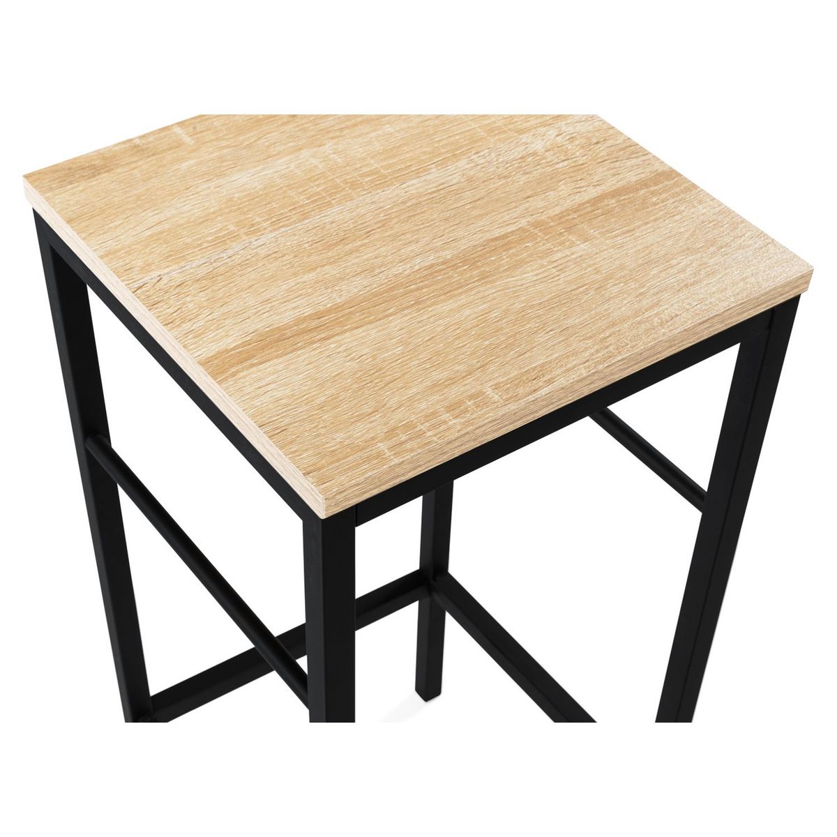 Lot de 4 tabourets de bar style industriel pieds métal HOUSTON